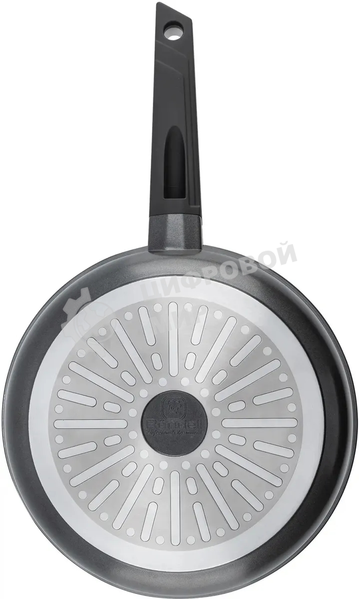 Сковорода Rondell Kontur RDA-1486, 24 см, с крышкой, графитовый