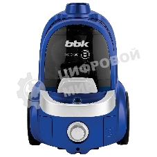 Пылесос BBK BV1509 имперский синий, 300/1600 Вт, уборка сухая, пылесборник контейнер 2 л