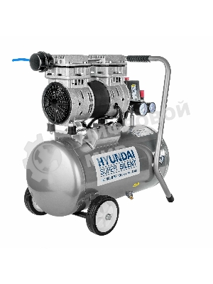 Компрессор поршневой Hyundai HYC 18224LMS безмасляный 180л/мин 24л 1000Вт серебристый
