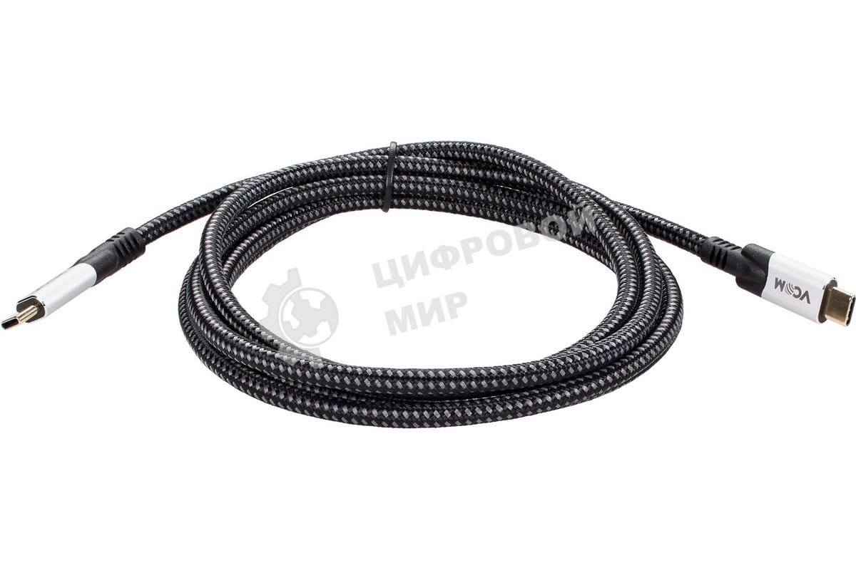 Кабель VCOM USB4 TypeC(M)--TypeC(M), 5K 60Hz, 8K 30Hz 40Gbps, PD 240W, 2м CU560-2M
