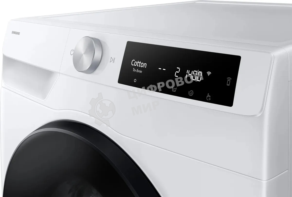 Стирально-сушильная машина Samsung WD11DG6B85BELP белый, загрузка фронтальная 11 кг, 1400 об/мин, класс: A