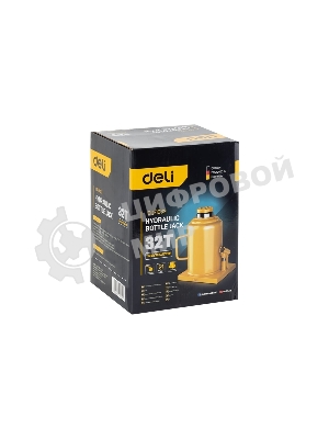Домкрат бутылочный гидравлический Deli DQ71032 макс.грузоподъемность 32 т