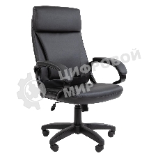 Кресло офисное Chairman 794 LT черный, экокожа, черный пласт. Россия