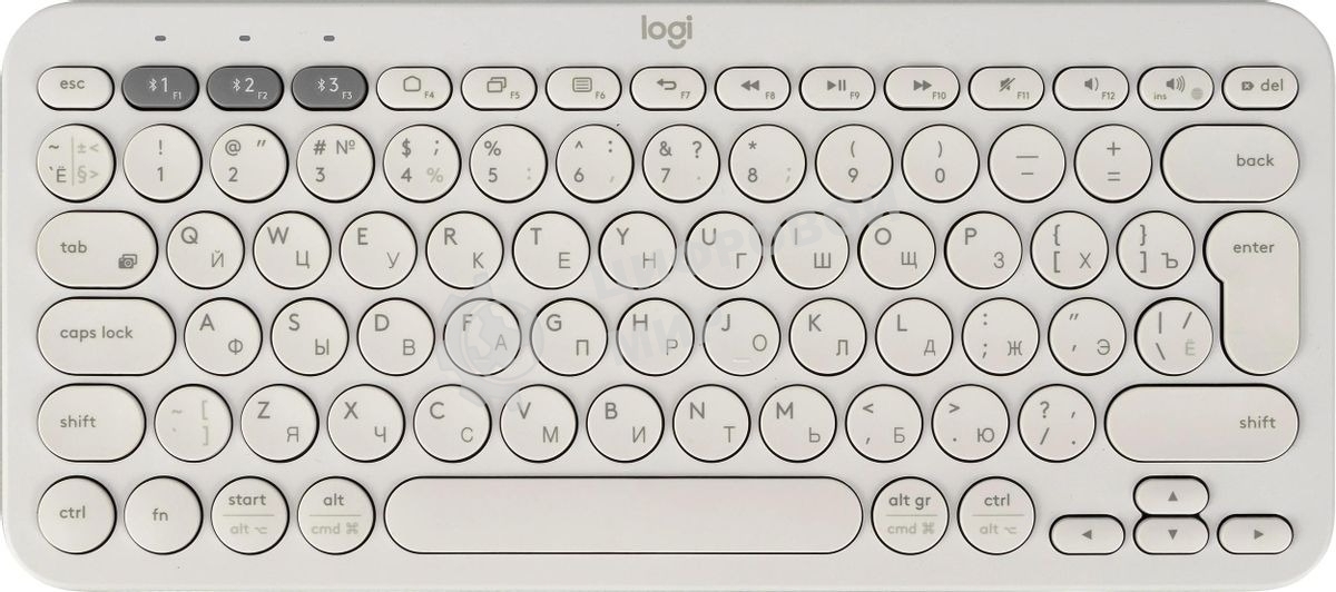 Клавиатура беспроводная Logitech K380, Bluetooth, белый