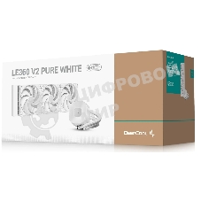Система водяного охлаждения Deepcool LE360 V2 Pure Soc-AM5/AM4/1200/1700/1851 белый 4-pin 19-31.6dB Al 250W 1554gr Ret (R-LE360PURE-WHLNMD-G-1)
