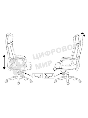 Кресло Бюрократ DAO/BLACK черный, кожа