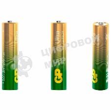 Алкалиновые батарейки GP Ultra Alkaline G-Tech 24А AАA - 2 шт. на блистере
