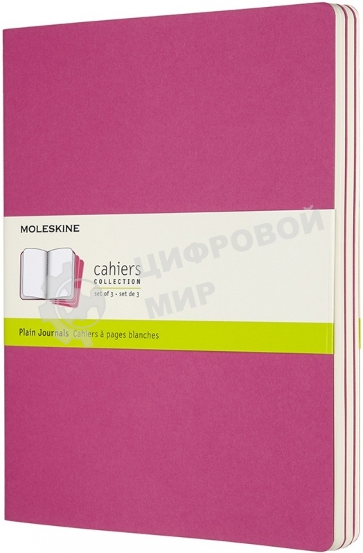 Блокнот Moleskine Cahier Journal, 120 стр, без разлиновки, розовый неон ch023d17