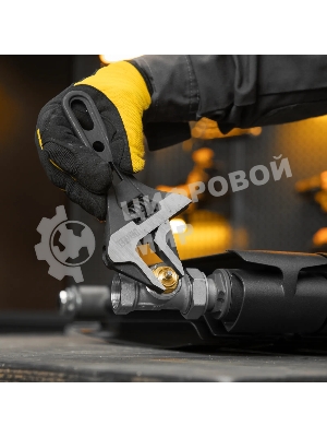 Ключ разводной Denzel 185 мм, CrV, кованый, укороченная рукоятка