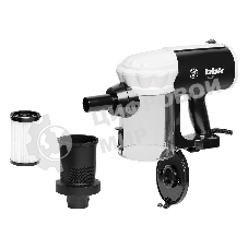 Пылесос вертикальный BBK BV2512 черный/белый, питание от сети, 100 Вт, уборка сухая, пылесборник 0.5 л