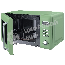 Микроволновая печь TESLER ME-2035 зеленый, 20 л, 700 Вт, переключатели - кнопки, поворотный механизм