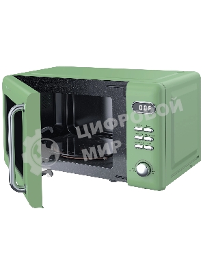 Микроволновая печь TESLER ME-2035 зеленый, 20 л, 700 Вт, переключатели - кнопки, поворотный механизм