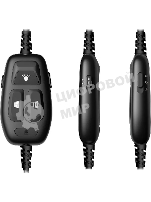 Гарнитура Bloody MC750 чёрный, проводная, USB, подсветка