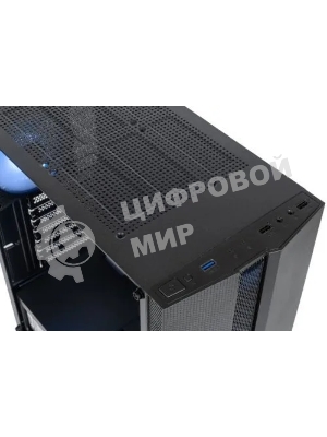 Компьютерный корпус ATX Eurocase A85 4ARGB черный без БП закаленное стекло USB 3.0