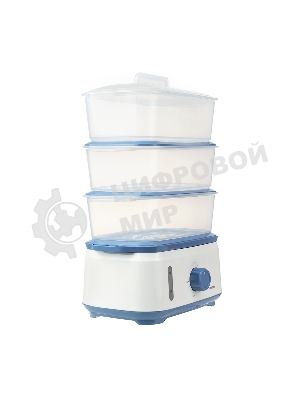 Пароварка электрическая Centek CT-1462 9л 1050Вт, таймер 60 мин, 3 контейнера, чаша для риса, резервуар 1,5л.