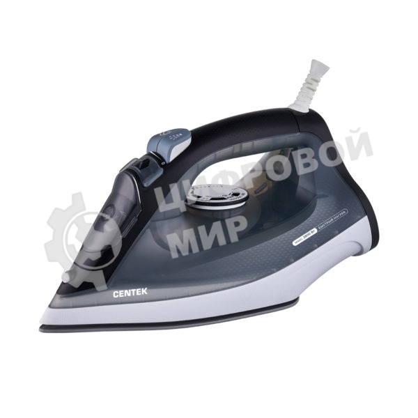 Утюг Centek CT-2307 черный/белый, 2800 Вт, 60 г/мин, 190 г/мин, 300 мл