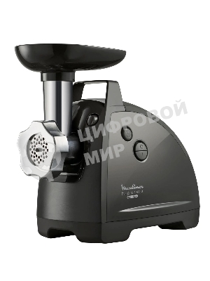 Мясорубка электрическая Moulinex ME684832 черный, 2000 Вт, 3.5 кг/мин, реверс, защита от перегрузки, насадки - 10