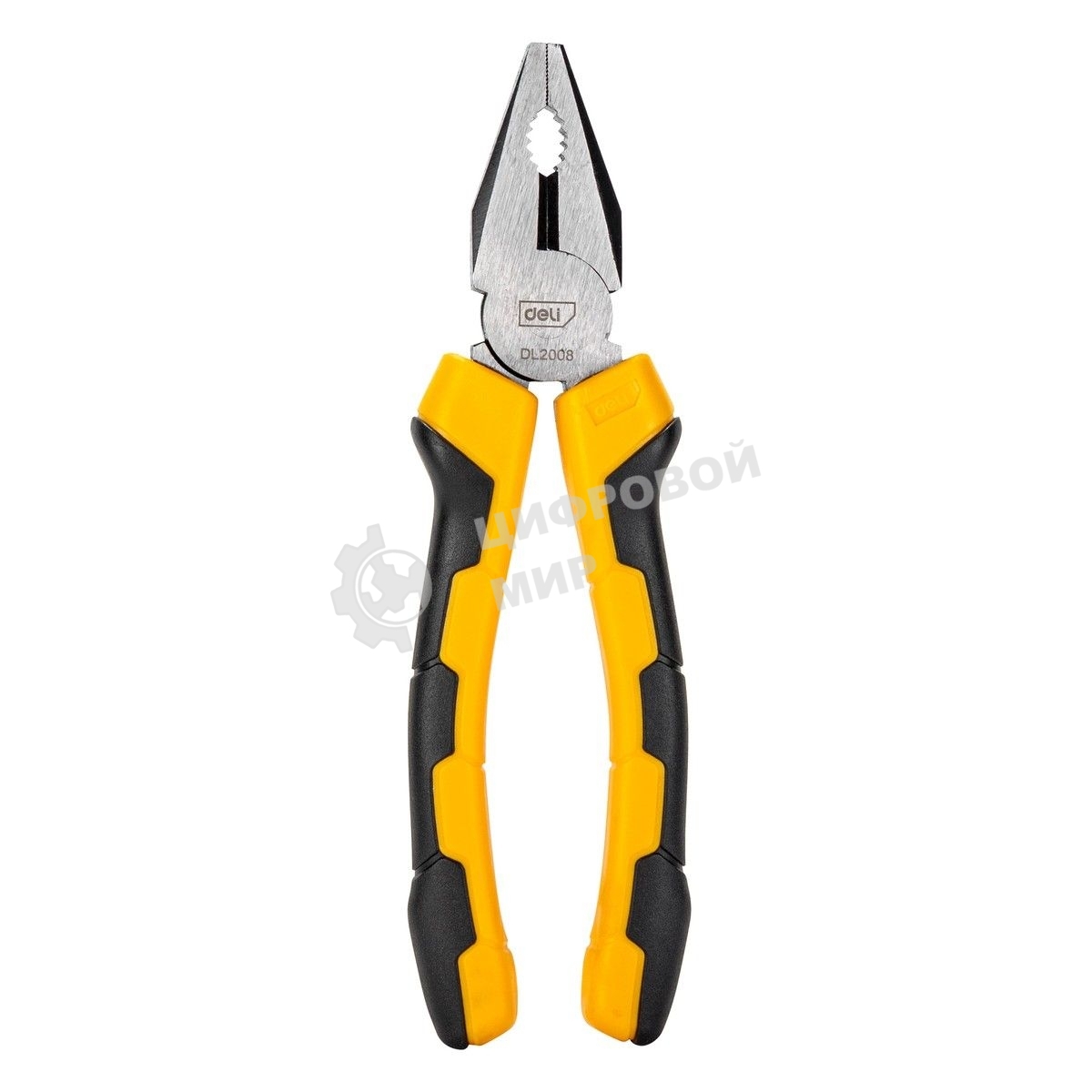 Набор плоскогубцев Deli DL2008-3 8-дюймовые комбинированные плоскогубцы, 6-дюймовые длинногубцы, 6-дюймовые диагональные плоскогубцы. Высокоуглеродистая сталь. Двухкомпонентная ручка.