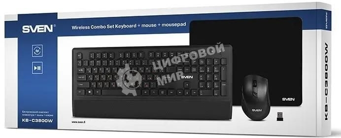 Комплект беспроводной клавиатура+мышь SVEN KB-C3800W