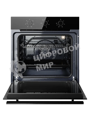 Духовой шкаф Kuppersberg HO 603 Black Glass, High-Tech, 78 л, поворотное управление, таймер, 6 режимов, макс. температура 310 градусов, энергоэффективность А, цвет черный, цвет фурнитуры черный