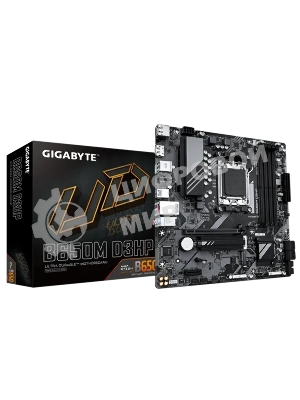 Материнская плата Gigabyte B650M D3HP, AM5, AMD B650, 4xDDR5, 4xSATA, 2xM.2, 1xPCI-E 4.0 x16, 1xPCI-E x1, 1xHDMI, 2xDP, 1x 2.5Gb LAN, 3xUSB-A 3.2 Gen 1, 2xUSB-A 2.0, 1xUSB-C 3.2 Gen 1, 3x3.5 мм, 7.1, Micro-ATX