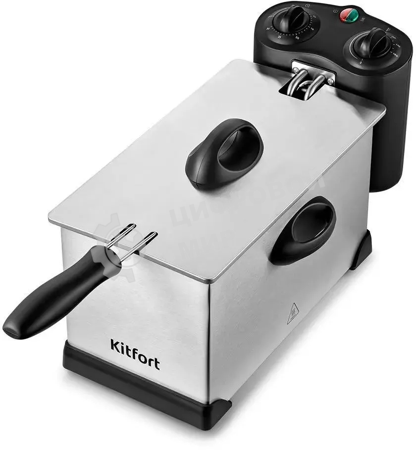 Фритюрница Kitfort КТ-4052 2000Вт серебристый/черный