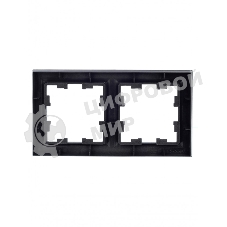 Рамка 2-местная IEK BRITE РУ-2-БрС сталь