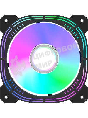 Вентилятор для корпуса Formula Nulight 12BK RGb 120х120x25 черный 3-pin 4-pin (Molex) 19.06дБ (NULIGHT 12BK FR) Ret