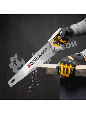 Ножовка по дереву Denzel 450 мм, 11 TPI, зуб 3D, металлопластиковая рукоятка