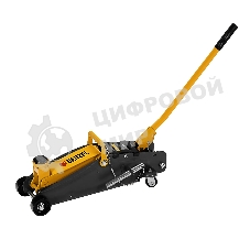 Домкрат гидравлический подкатной с фиксатором Denzel 2,8 т, 135-385 мм, в кейсе