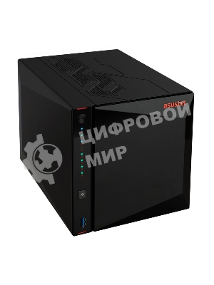 Сетевой накопитель ASUSTOR AS5404T 2-Bay NAS/Media player/Intel Celeron N5105 2.0GHz up to 2.9GHz, 4Gb SO-DIMM DDR4, noHDD(HDD,SSD),/2x 2,5Gb (LAN)/3xUSB3.2,HDMI; 90IX01R1-BW3S40
