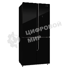 Холодильник Nordfrost RFQ 510 NFGB черный трехкамерный инвертер 286/141 л морозилка снизу, No Frost, Side by Side