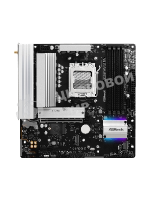 Материнская плата ASROCK A620AM Pro RS WiFi, AM5, AMD A620, 4xDDR5, 2xSATA, 3xM.2, 1xPCIe 4.0 x16, 1xPCIe 3.0 x2, 1xDP, 1xHDMI, 1x2.5Gb LAN, Wi-Fi 6E, Bluetooth 5.2, 1xUSB-C 5Gbps, 3xUSB-A 5Gbps, 4xUSB-A 2.0, 3x3.5 мм, 7.1, mATX