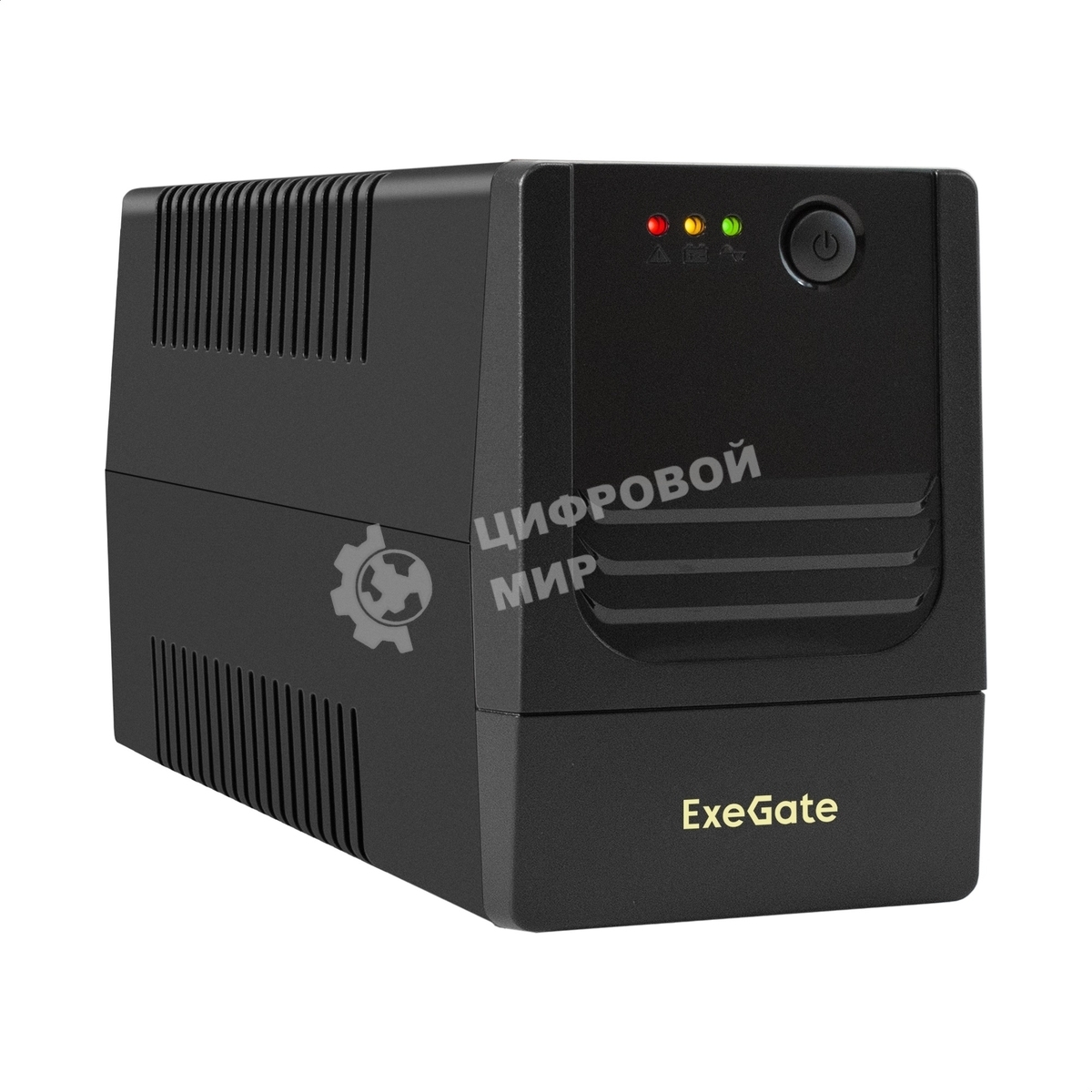 Источник бесперебойного питания ExeGate Power NB-1000.LED.AVR.2SH (1000VA/650W, LED, AVR, 2*Schuko, батарея 12V 9Ah, черный)