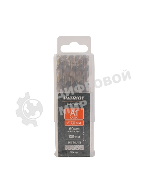 Сверло PATRIOT EXPERT по металлу, Р6М5К5, 7,0 мм, упаковка 10 шт