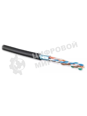Кабель витая пара Bion BCL-F5480-381 F/UTP, кат.5e, 4x2x0,48 мм AWG 24, медь, одножильный, PE, для внешней прокладки, 305м, черный