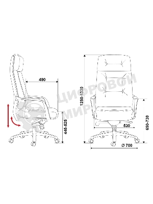 Кресло Бюрократ DAO/BLACK черный, кожа