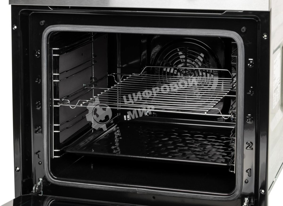 Духовой шкаф электрический Hansa BOEI684721 нержавеющая сталь/черный, встраиваемый