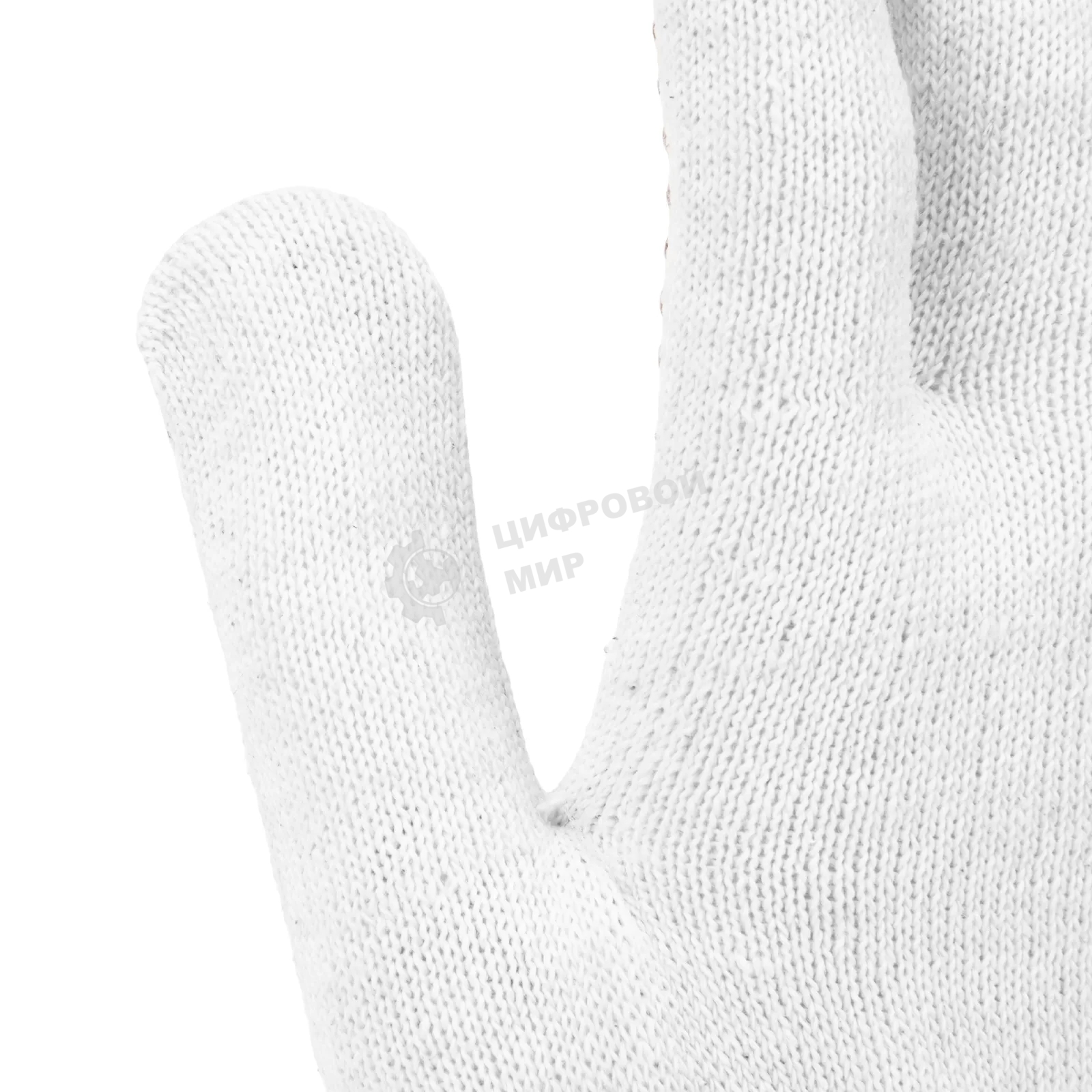 Перчатки трикотажные Сибртех х/б, ПВХ-гель Протектор, для точных работ, 13 класс