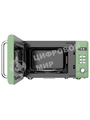 Микроволновая печь TESLER ME-2035 зеленый, 20 л, 700 Вт, переключатели - кнопки, поворотный механизм