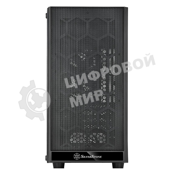 Компьютерный корпус Silverstone SST-PS15B-PRO Precision Mini Tower Micro ATX Computer Case, tempered glass, 2x 120мм ARGb, 1x ARGb Controller, black