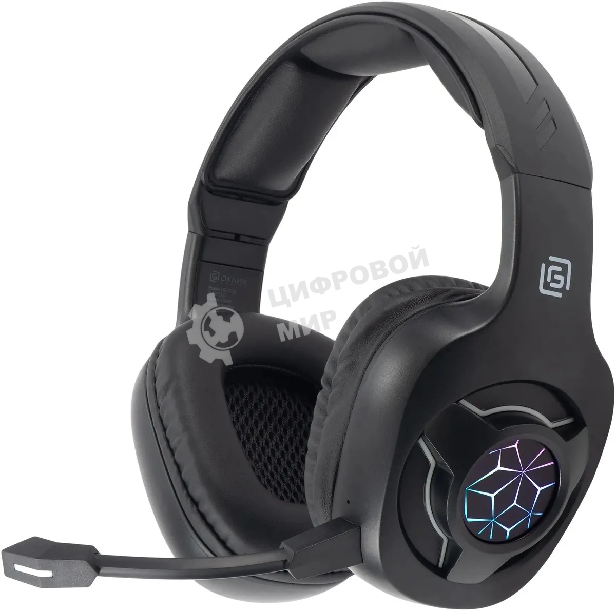 Гарнитура беспроводная/проводная с микрофоном Оклик HS-L575G черный накладные BT оголовье (1895253)