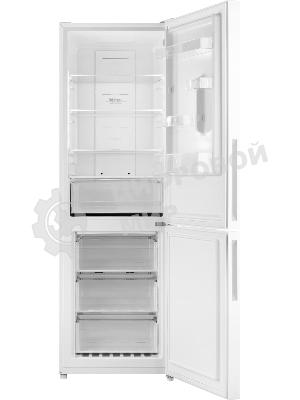 Холодильник Weissgauff WRK 1850 D белое стекло двухкамерный 223/94 л морозилка снизу, No Frost