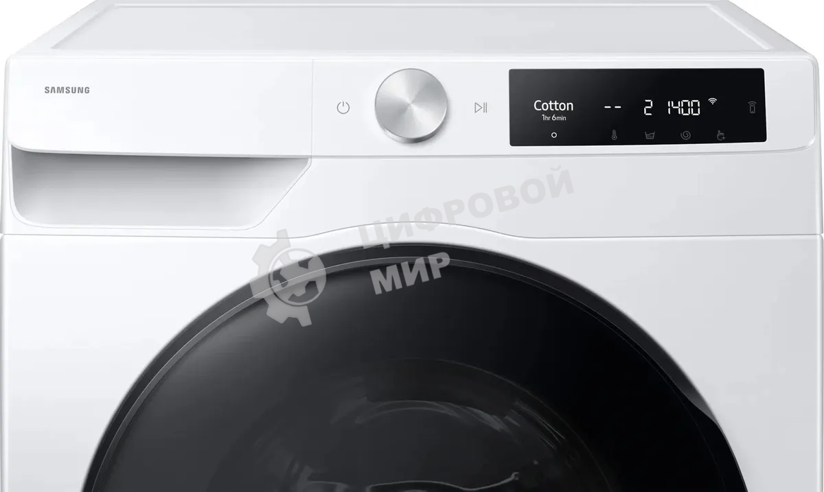 Стирально-сушильная машина Samsung WD11DG6B85BELP белый, загрузка фронтальная 11 кг, 1400 об/мин, класс: A