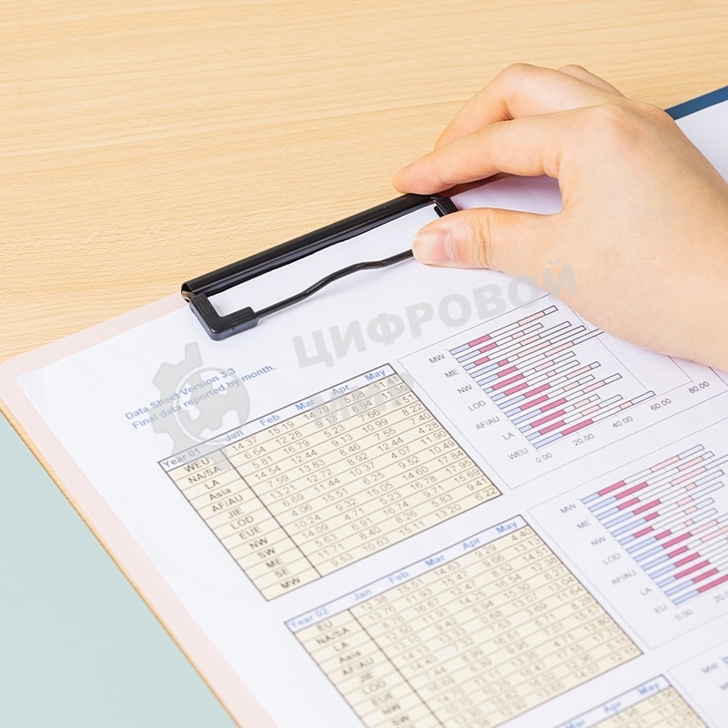 Папка-планшет Deli EF403 A4 полипропилен, ассорти