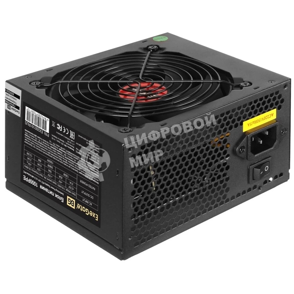 Блок питания ExeGate 1000PPE (EX292161RUS-PC), 1000Вт, 120мм, черный