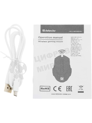 Мышь беспроводная Defender Pandora GM-502 розовый, 3200 dpi, радиоканал, USB, кнопки - 7