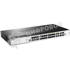 Коммутатор D-Link DGS-3000-28SC/A1A, 20×1 Гбит/с SFP + 4×1 Гбит/с Combo + 4×10 Гбит/с SFP+, управляемый