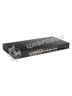 Коммутатор D-Link DXS-1210-28T/A1A, 24×10 Гбит/с + 4×25 Гбит/с SFP28, управляемый