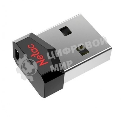Флешка USB Netac UM81 (NT03UM81N-004G-20BK), 4Gb, USB 2.0, R/W 30/10, черный/красный